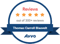 Avvo 5 stars out of 300+ reviews for Thomas Carroll Blauvelt